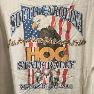 HOG Vintage 2001 Myrtle Beach, South Carolina State Rally Motorcycle Tshirt